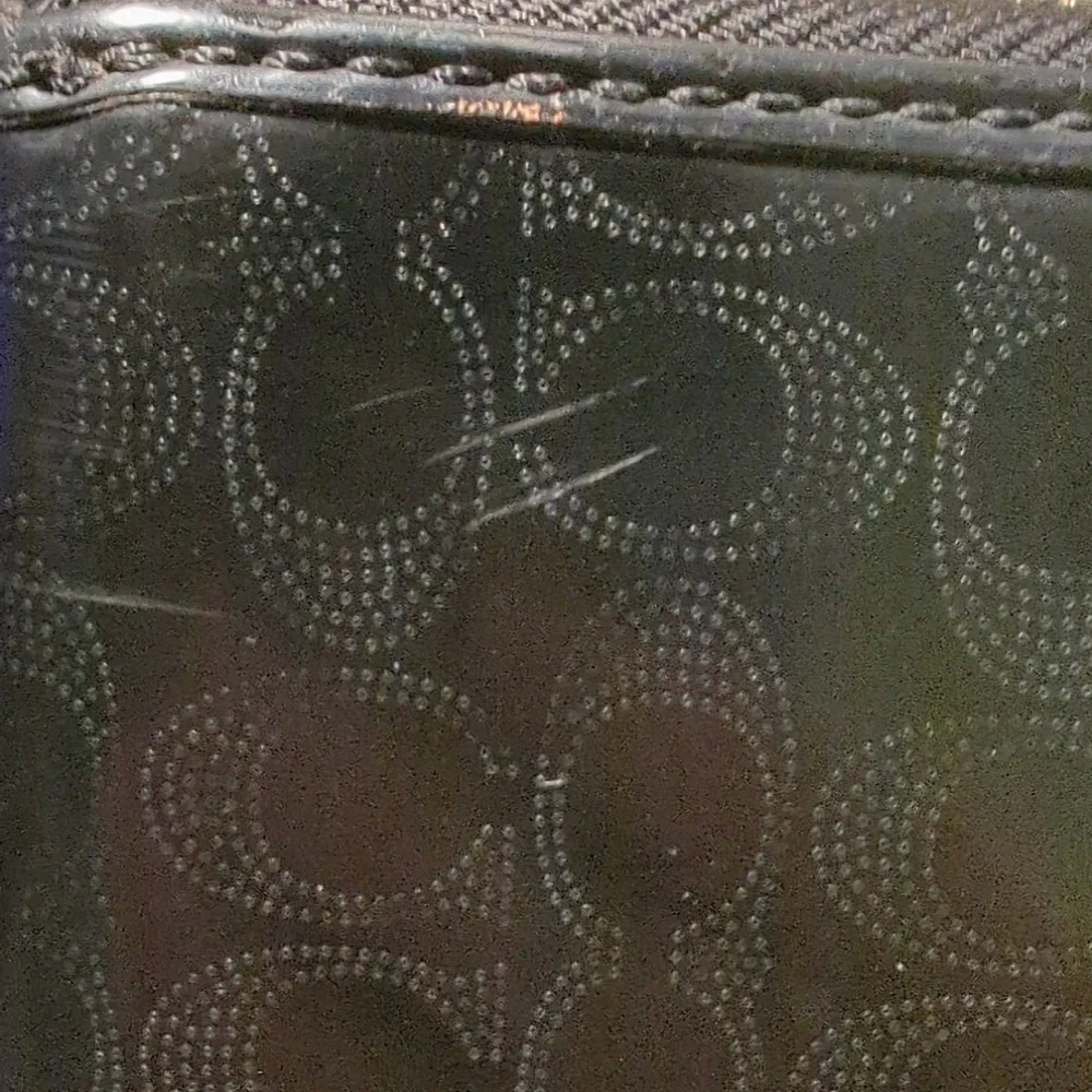 Coach Embossed Liquid Gloss Long Wallet EUC